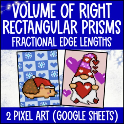Thumbnail for Volume of Rectangular Right Prisms with  Fractional Edge — 2 Pixel Art Digital