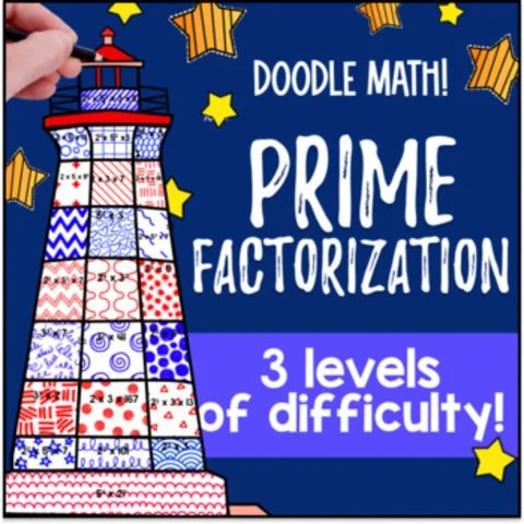 Thumbnail for Prime Factorization with Exponents — Doodle Math, Twist on Color by Number
