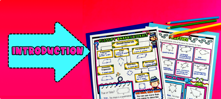 Classifying Quadrilaterals Introduction Lesson Plan Guided Notes with Doodles