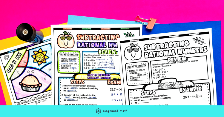 Adding & Subtracting Rational Numbers Guided Notes