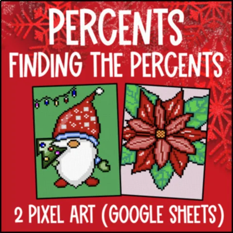 Thumbnail for Finding the Percent Digital Pixel Art | Percents Word Problems