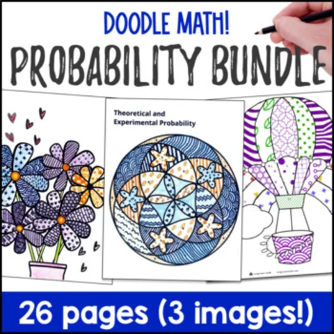 Thumbnail for Probability Doodle Math BUNDLE | Twist on Color by Number | 7th Grade Math