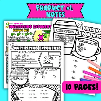 Product Quotient Rules Guided Notes Activity Bundle Digital Print Congruent Math Product Quotient Rules Guided Notes Activity Bundle Digital Print Congruent Math