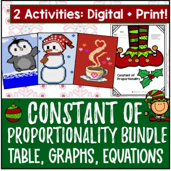 Thumbnail for [Christmas] Constant of Proportionality Activity BUNDLE | Digital & Print