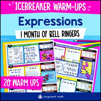 Expressions Combining Like Terms Distributive Property 7th Grade Math Warm Ups