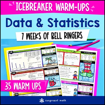 Data & Statistics 6th Grade Math Warm Ups | Shapes of Distribution, Box Plots,