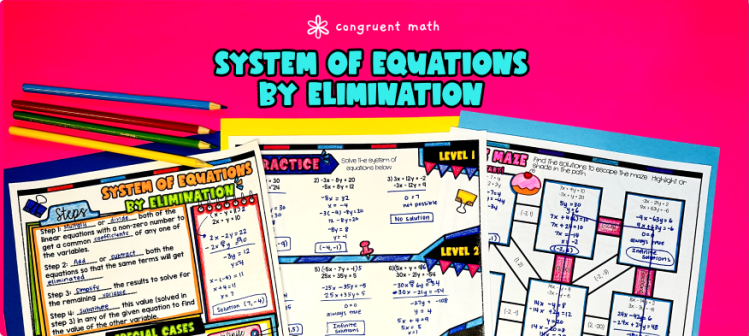 System of Equations by Elimination (Simultaneous Equations) Lesson Plan