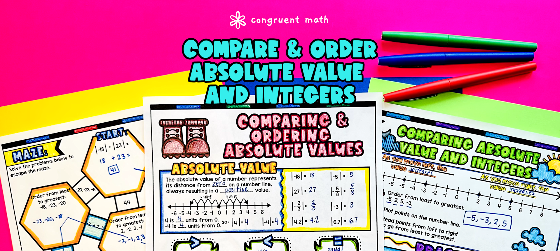 Comparing And Ordering Integers Worksheet 6th Grade