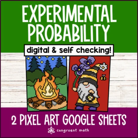 Thumbnail for Experimental Probability Digital Pixel Art | Collect Data and Make Predictions