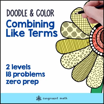 Thumbnail for [Free] Combining Like Terms | Doodle Math: Twist on Color By Number