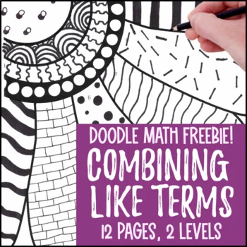 Combining Like Terms — Doodle Math: Twist on Color by Number