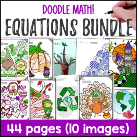 Thumbnail for Equations BUNDLE: One-Step, Two-Step, Multi Step — Doodle Math