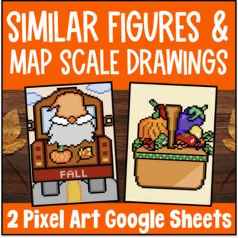 Thumbnail for Similar Figures Pixel Art | Scale Factors, Map Scale Drawings | Scale Models