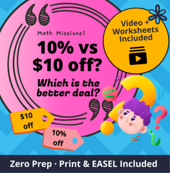 10% vs. $10 Off: Percents, Sale Price, Discounts | Math ...