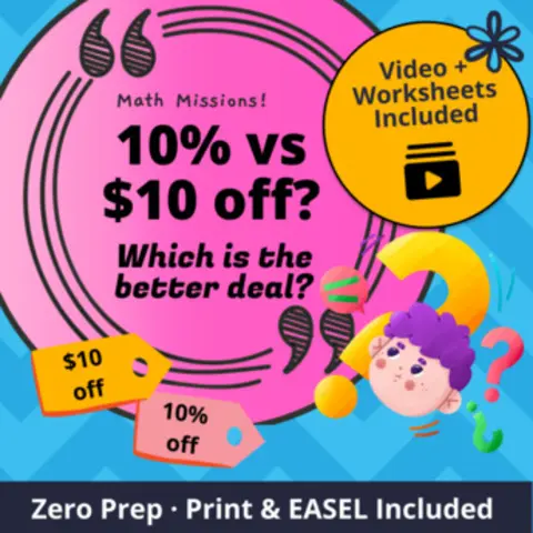 Thumbnail for Percents & Money Real-Life Math Project | Coupons, Financial Literacy
