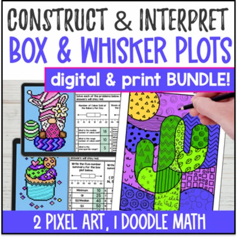 Thumbnail for Box & Whisker Plots Activity BUNDLE | Digital & Print | Data & Statistics