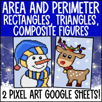 Area and Perimeter of Composite Figures Digital Pixel Art Google Sheets