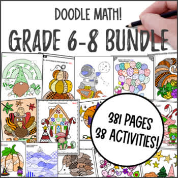 Doodle Math 6th - 8th Grade BUNDLE