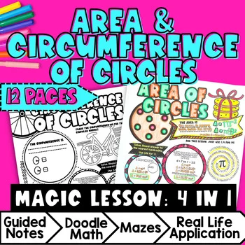 Area and Circumference of Circles Guided Notes