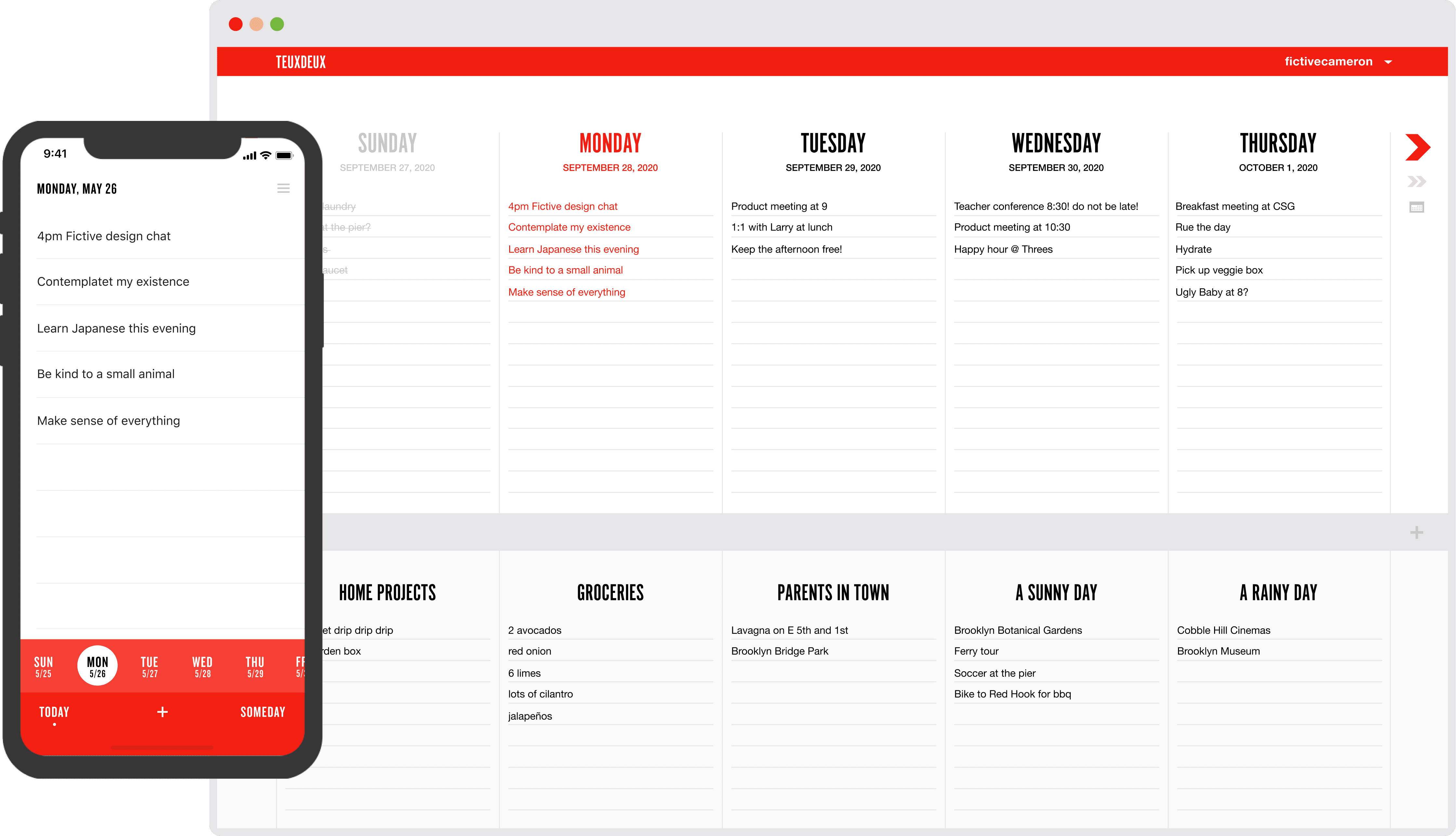 TeuxDeux a digital planner with a minimalist aesthetic