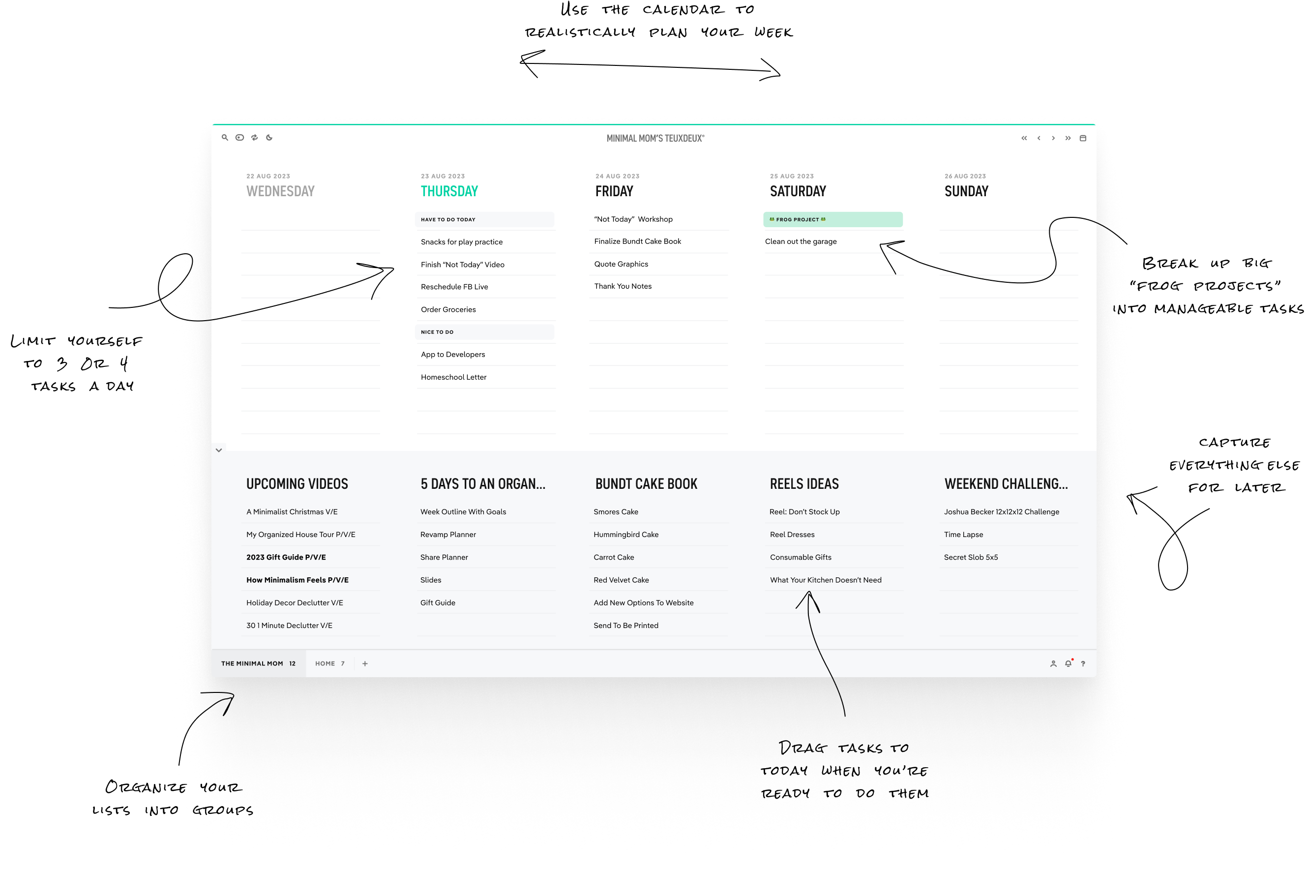 How Minimal Mom uses TeuxDeux