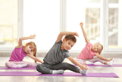 Kids doing yoga. Kids doing yoga.