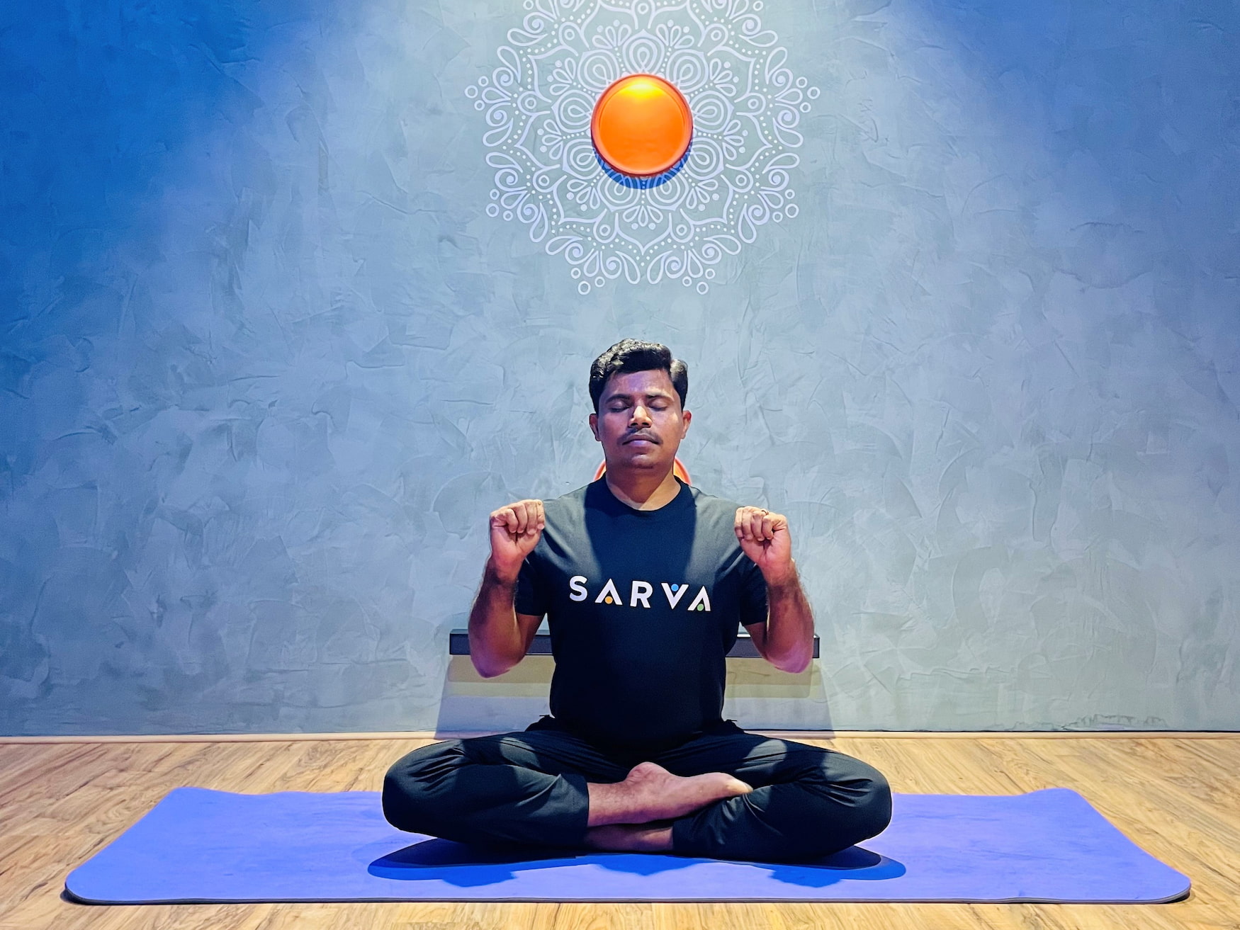 Bhastrika pranayama (exhale) 