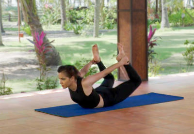Dhanurasana by Aishwarya Tomar. Dhanurasana by Aishwarya Tomar.