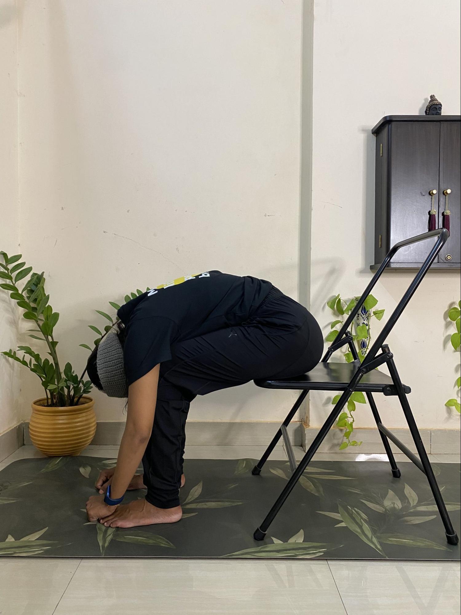 Chair Paschimottanasana