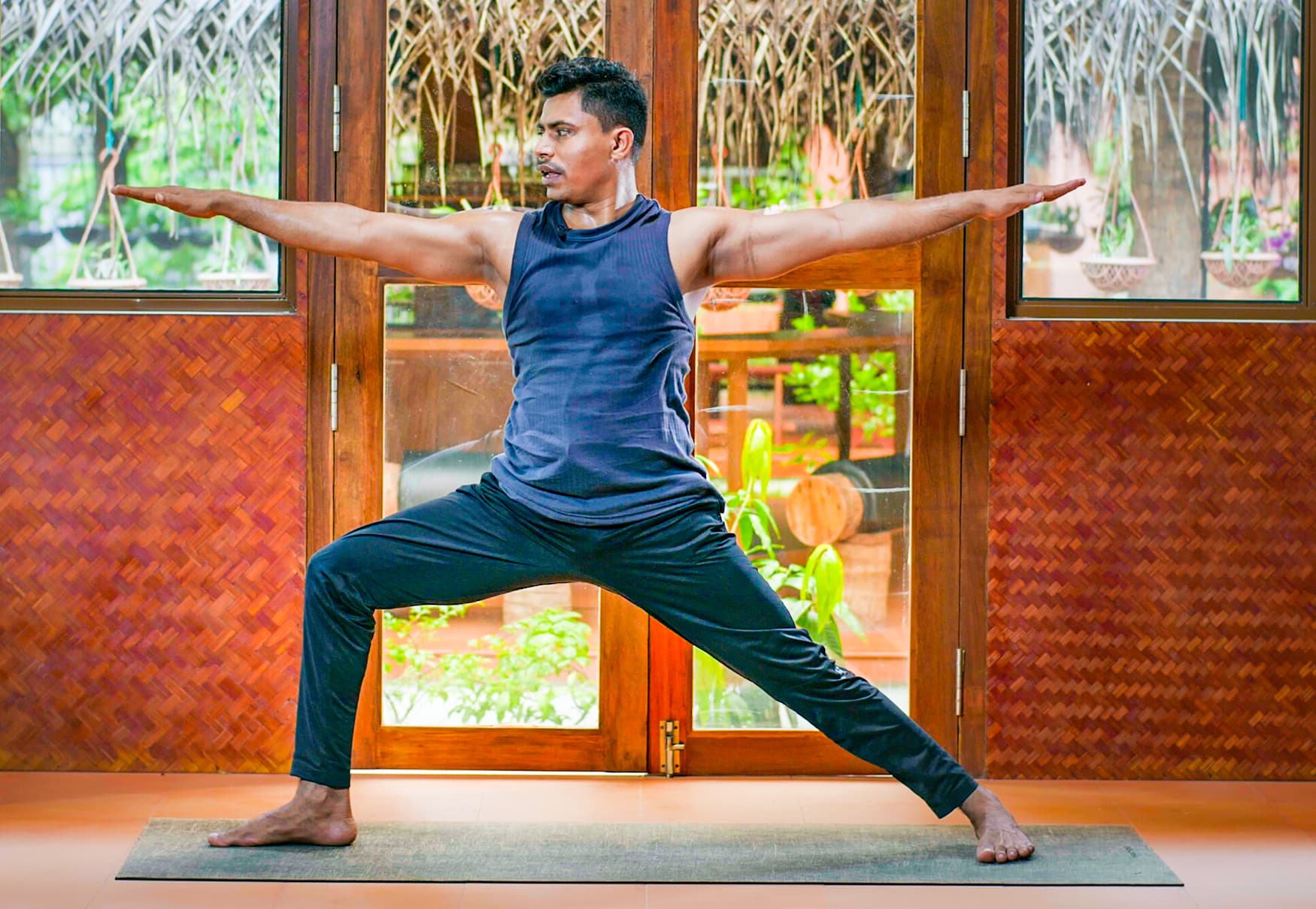 Virbhadrasana or warrior II