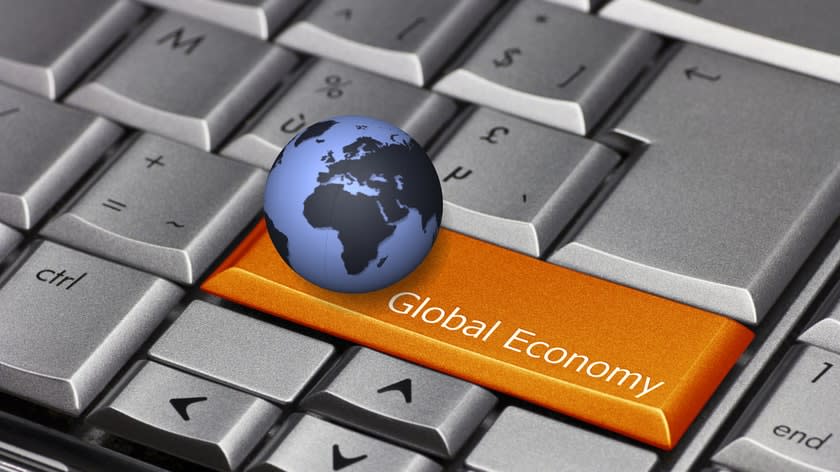 global economy keyboard global economy keyboard