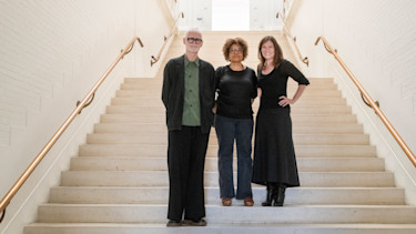 V.l.n.r. Rein Wolfs, Ivna Esajas, Danila Cahen. Foto: Janiek Dam