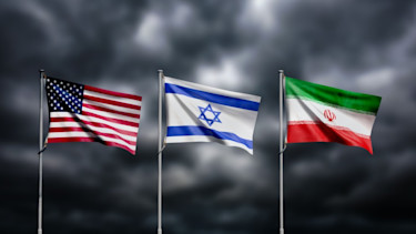 us israel iran flags
