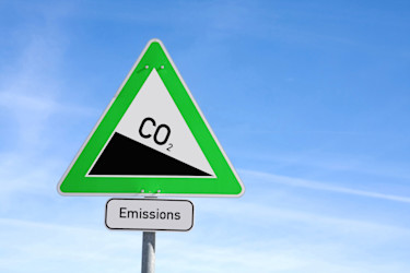 energy sign co2 down