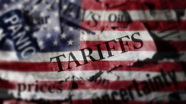 US tariffs flag