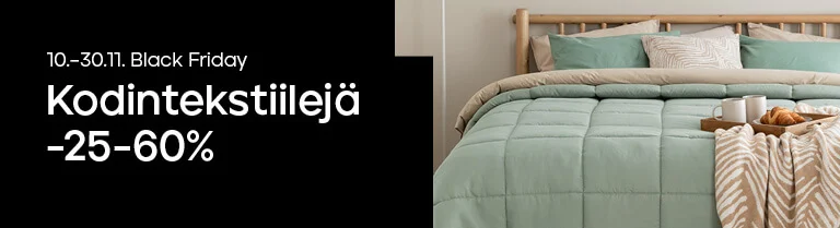 Kodin tekstiilejä -25-60%