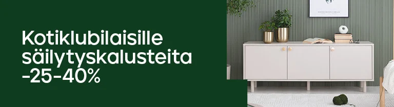 Kotiklubilaisille Säilytyskalusteita -25-40%