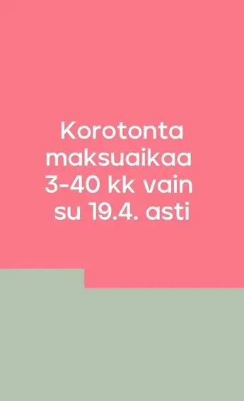 Korotonta maksuaikaa 3-40 kk 