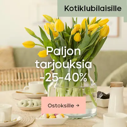 Kotiklubilaisille Pääsiäisextra - Paljon huikeita klubitarjouksia -25-40%