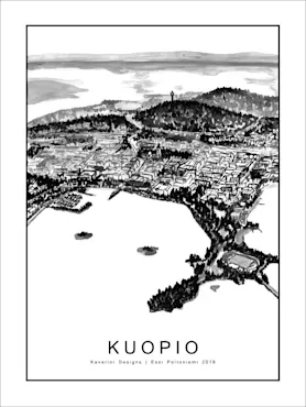 Kaverini Kuopio kaupunkijuliste 50x70 cm (1000 kpl erä)