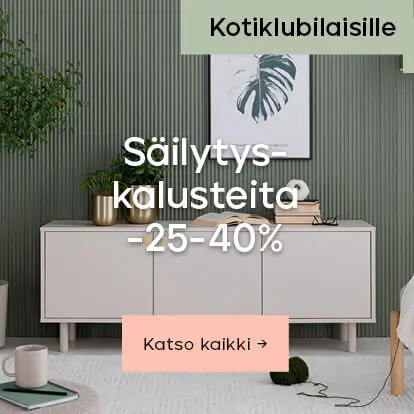 Kotiklubilaisille Säilytyskalusteita -25-40%