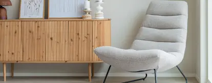 Beige nojatuoli