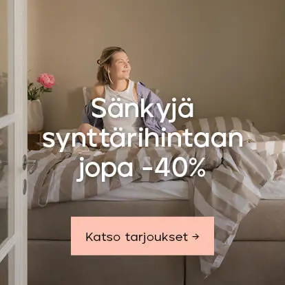Sänkyjä synttärihintaan jopa -40%