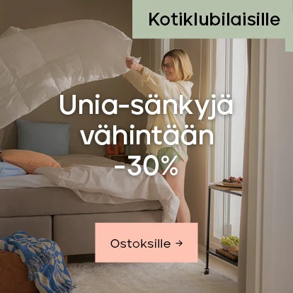 Unia-sänkyjä vähintään -30%