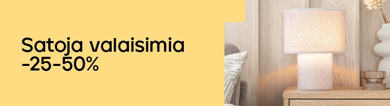 Satoja valaisimia -25-50%