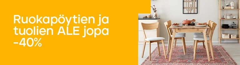 Ruokapöytien ja tuolien ALE jopa -40%