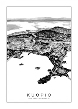 Kaverini Kuopio kaupunkijuliste 50x70 cm