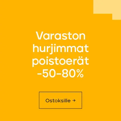 varaston hurjimmat poistoerät -50-80%