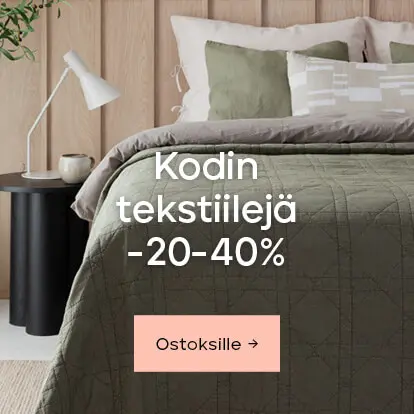 Kodin tekstiilejä -20-40% 