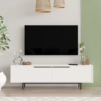Kuusio TV-taso valkoinen